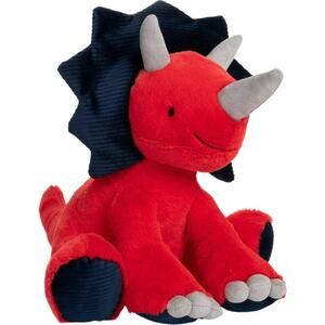 NEW Gund Red Dinosaur Plush Stuffed Animal Soft Toy Carson Triceratops 12"